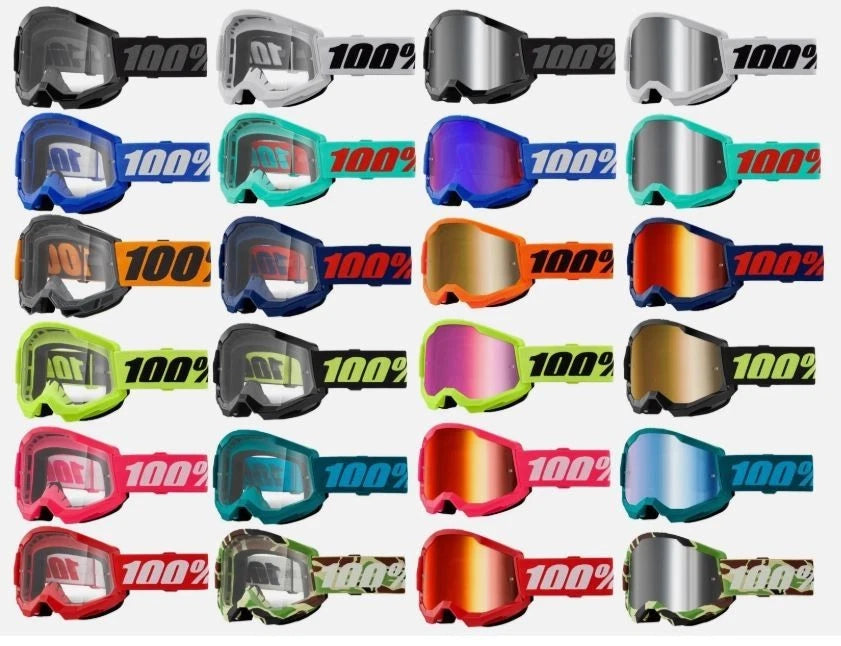 2X Off-Road Goggles for Youth Adult (Clear Lens, Mirror Lens)