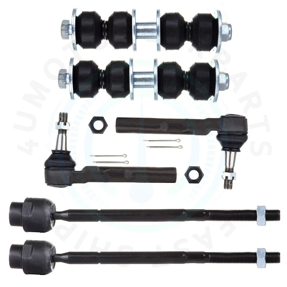 Set of 6 Front Inner Outer Tie Rods for Chevy Malibu (2004–2008)