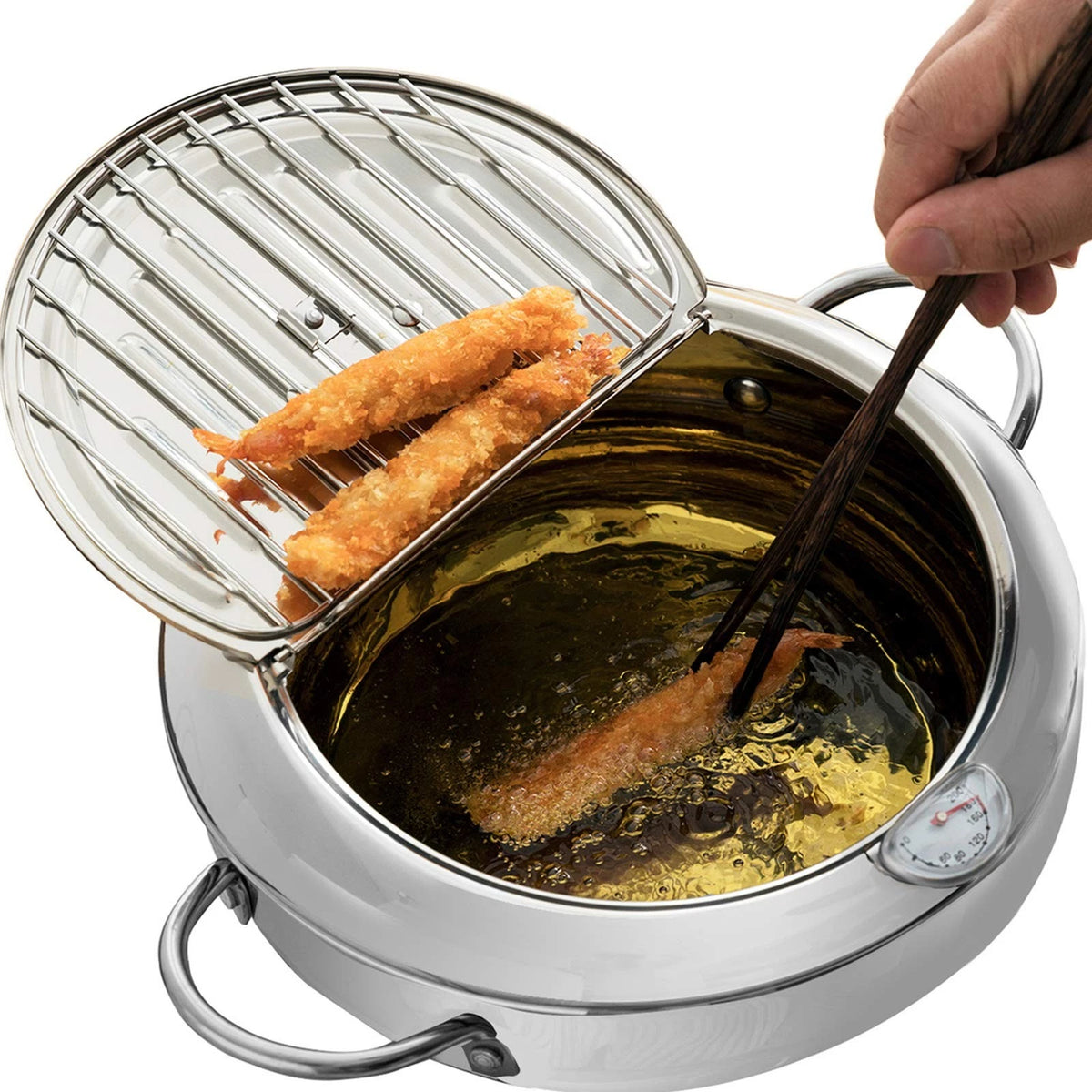 304 Stainless Steel Deep Fryer Pot for Frying Chicken