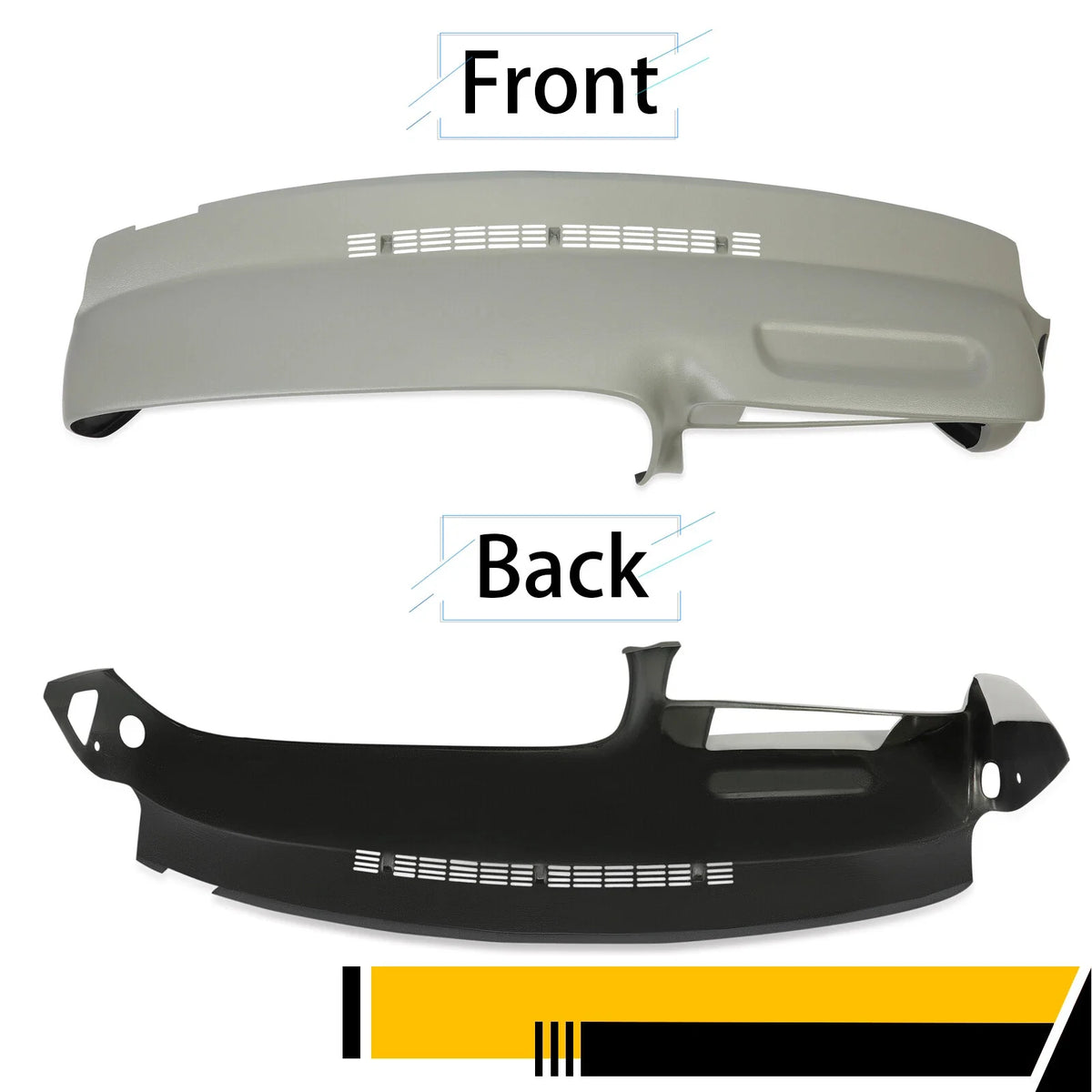 Molded Dash Cover Overlay for Chevy GMC C/K1500 Suburban (1997–1999) Grey