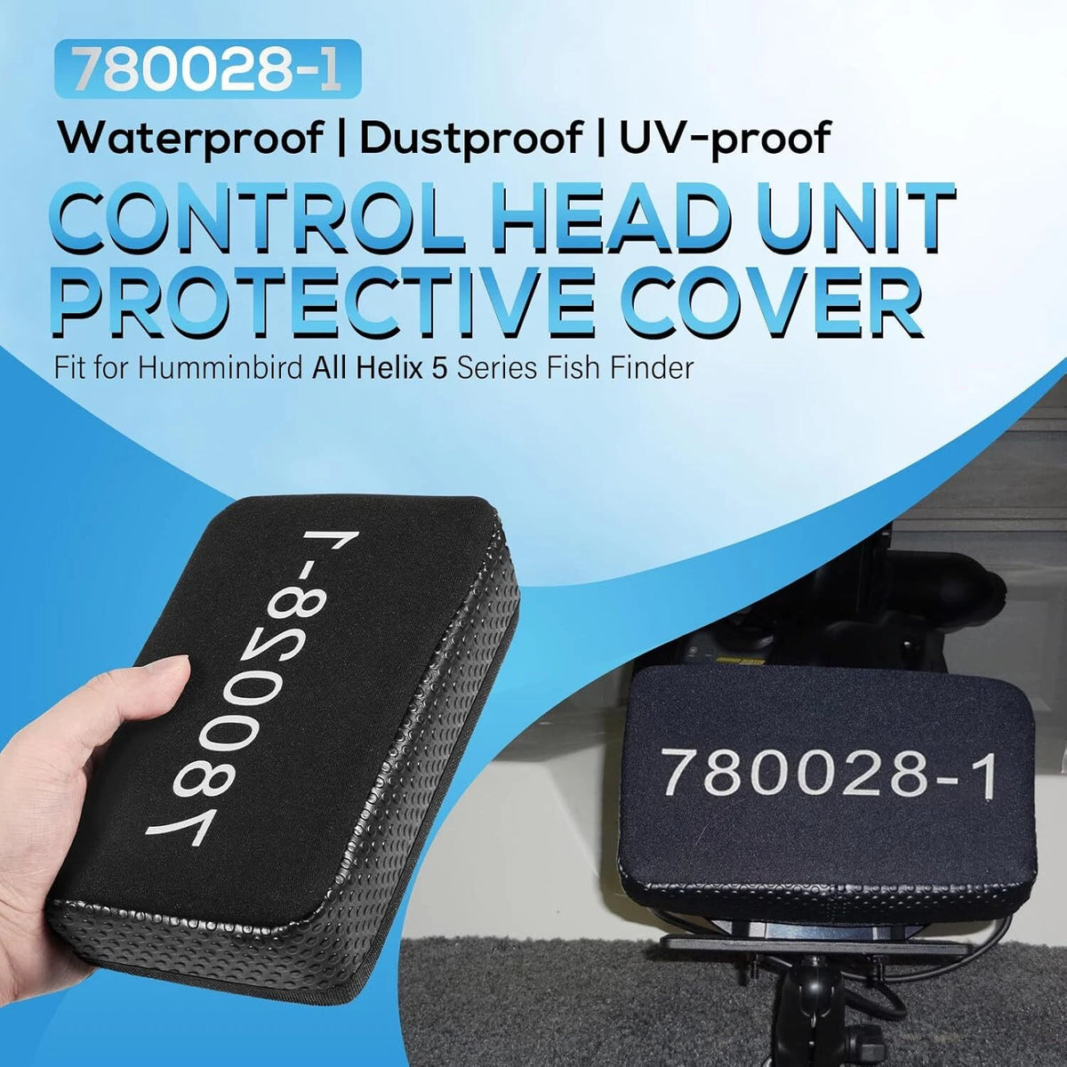 H5 Unit Cover for Humminbird Helix 5 (2015–2023) Black Neoprene
