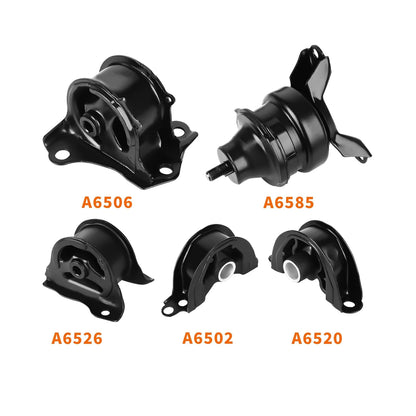 5Pcs Engine Motor & Transmission Mount for Honda CR-V (1997–2001) A6502 A6506 A6520 A6526 A6585