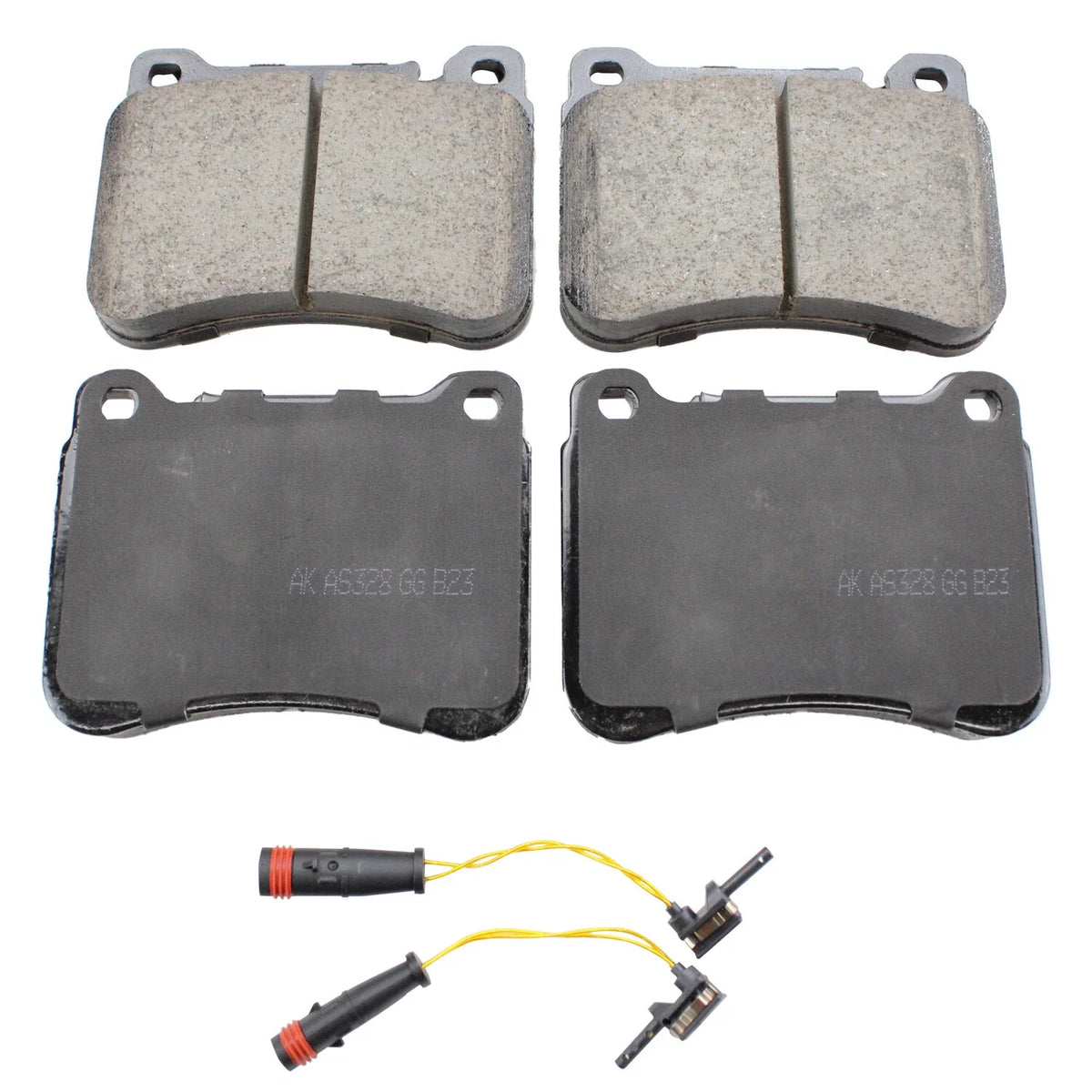 Set of 4 Akebono Euro Front Ceramic Brake Pads with Sensor for MB W203 (2000–2007)