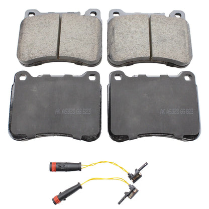 Set of 4 Akebono Euro Front Ceramic Brake Pads with Sensor for MB W203 (2000–2007)