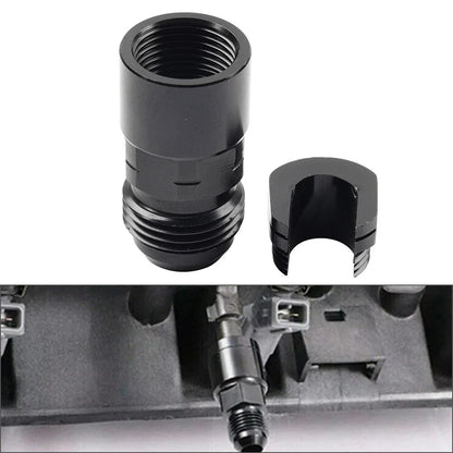 8AN Male to 3/8" Quick Disconnect EFI Fuel Rail Adapter for GM LS (2001-2023)