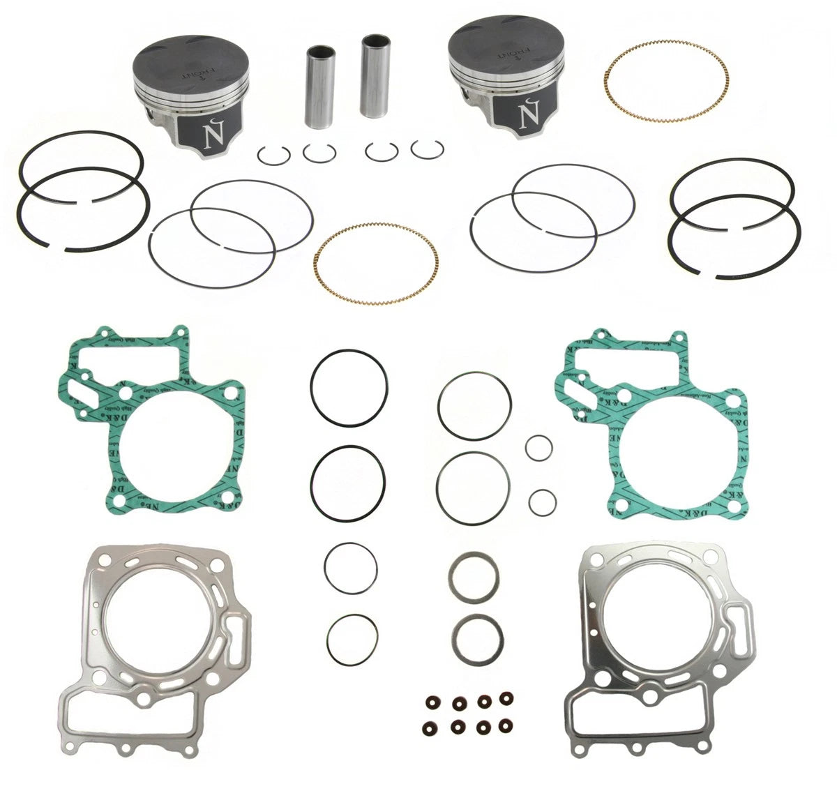 Namura .020 Over Bore Pistons & Gasket Kit for Arctic Cat 650 V2 (NA-20065-2Kac)