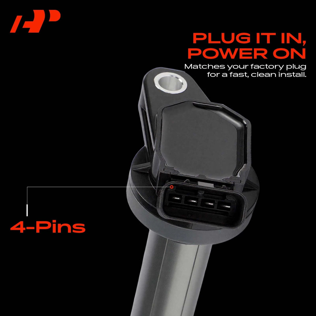 Set of 4 Ignition Coils & 4 Iridium Spark Plugs for Toyota Corolla (2009–2017) - 19205156, 9091902252, UF-596, 96339