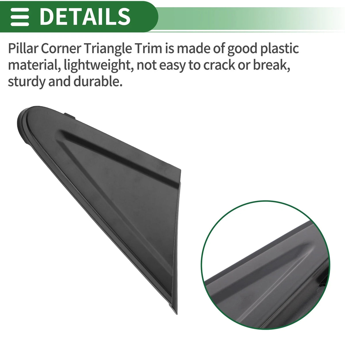 Front Right Side Door Pillar Window Trim for Honda Civic (2012–2015) No. 75490TR0A01