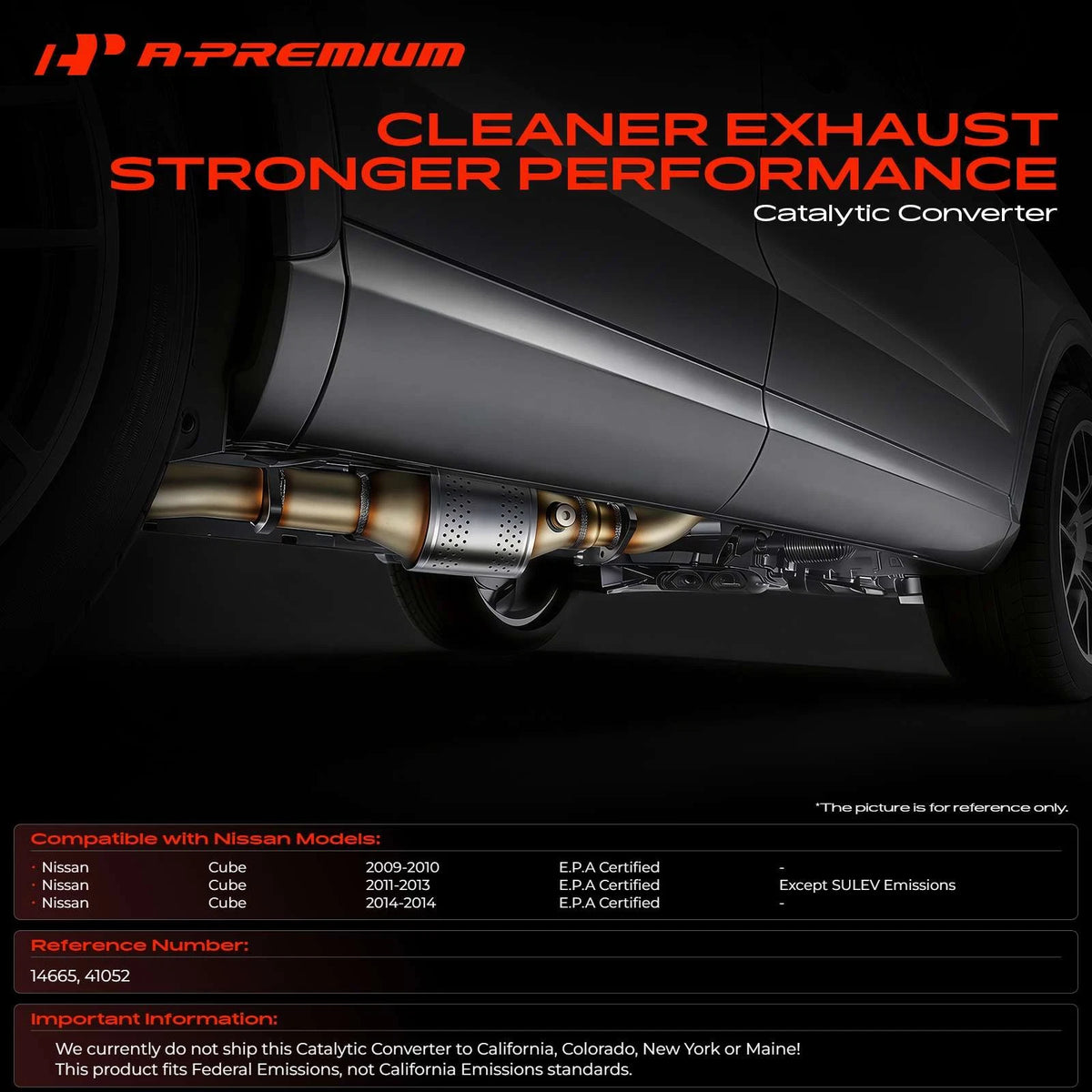 A-Premium Catalytic Converter for Nissan Cube (2009–2014) 14665
