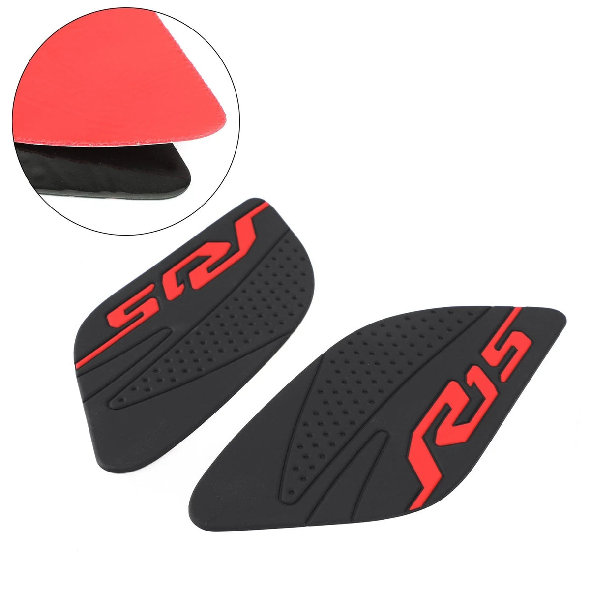 Pair Tank Protector Side Tankpad for Yamaha R15 V3 (2017–2020) Rubber Black