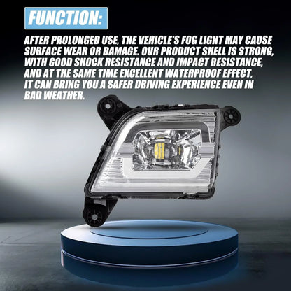 2X Front LED Fog Lights with Switch & Wiring Kit for Chevy Silverado (2019–2023)
