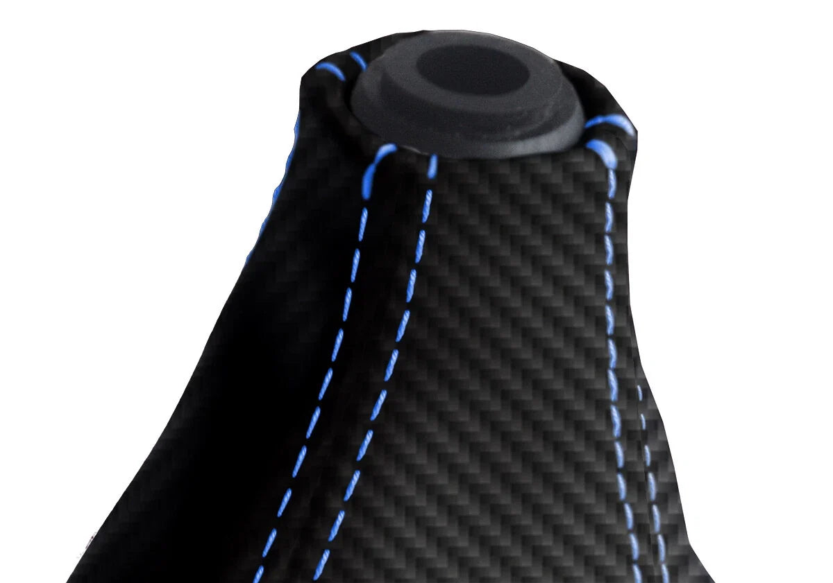Carbon Fiber Manual Boot Cover for Nissan Skyline R32 (1989–1993) Blue Stitch