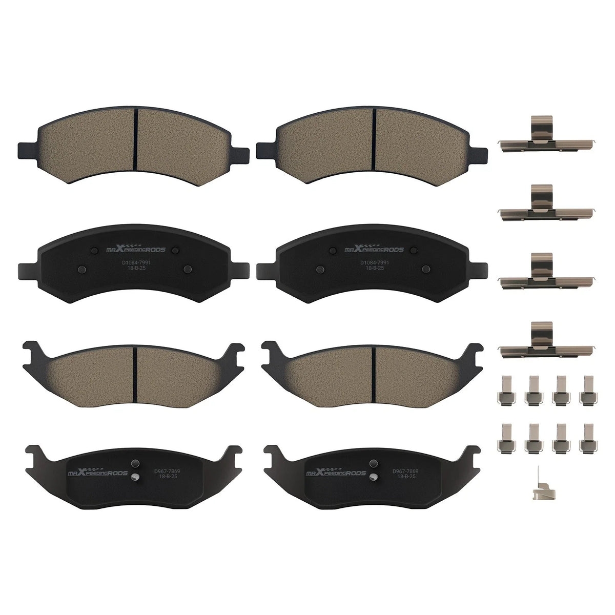 Front & Rear Ceramic Brake Pads Kit for Dodge Durango (2007–2009) P-1084 P-967