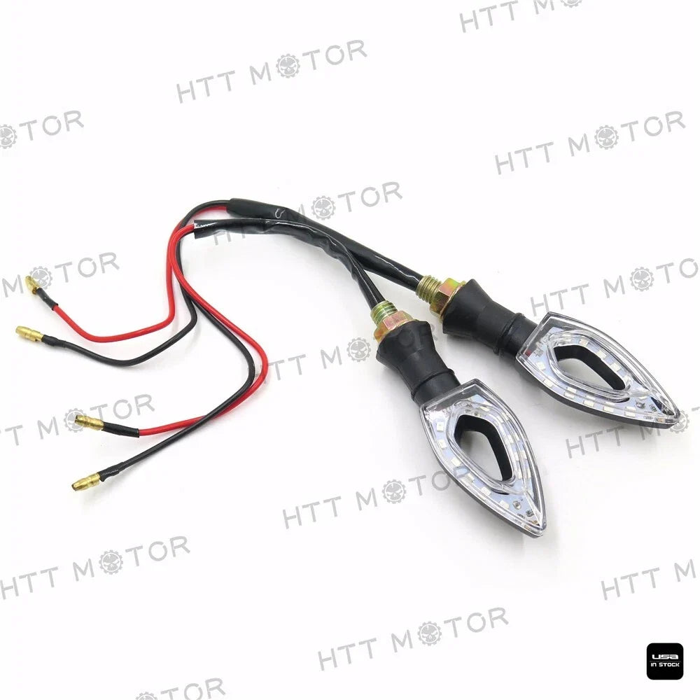 2X Motorcycle Turn Signal Lights Indicator 12V for Yamaha Honda Suzuki Kawasaki