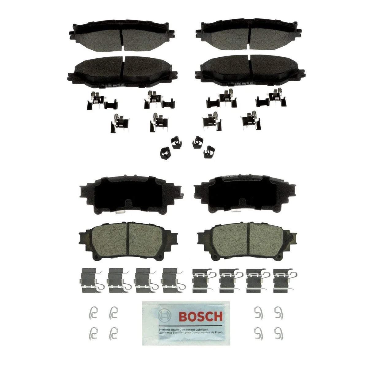 Set of 4 Bosch Blue Ceramic Disc Brake Pads for IS250 RWD Sedan (2014–2015)