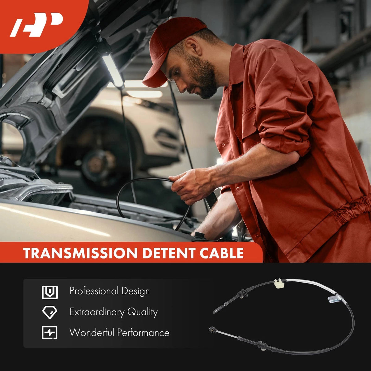 Automatic Transmission Detent Cable for Ford Mustang (1999–2004) XR3Z7E395AA, CA1221