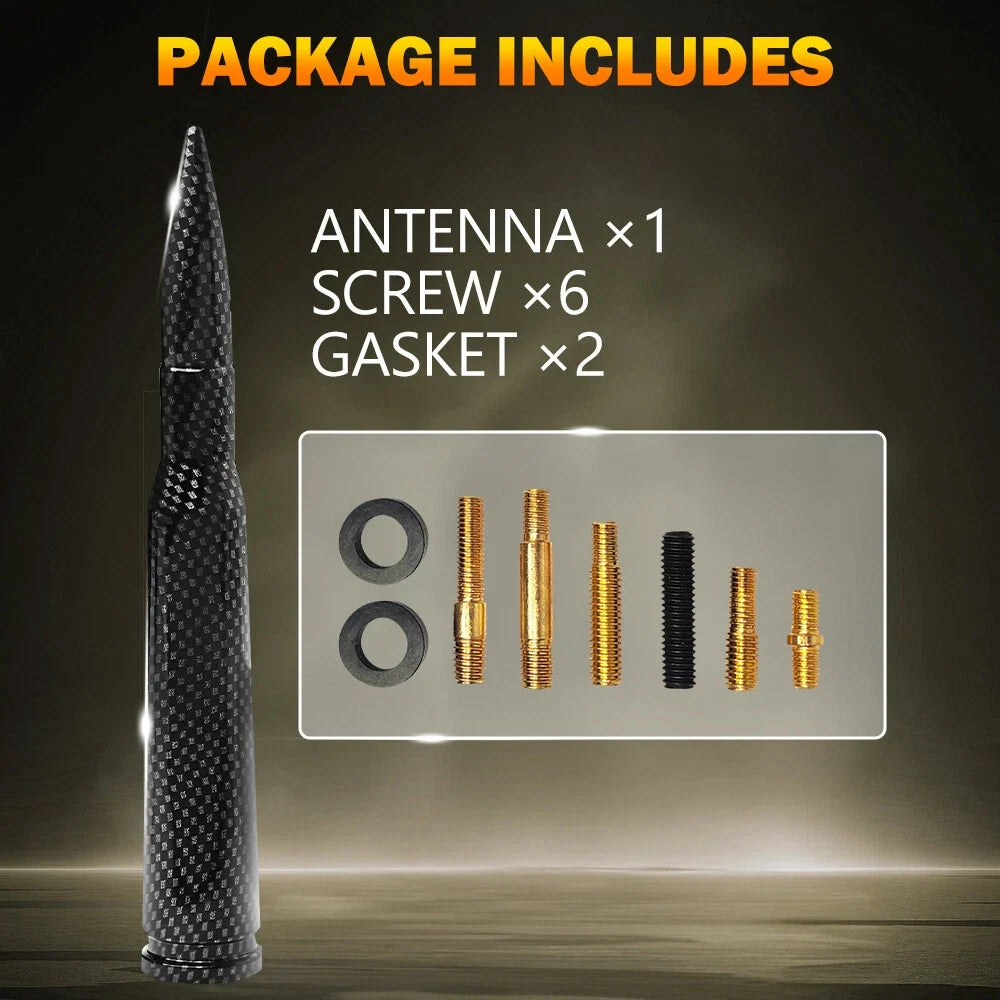 Carbon Fiber Bullet Antenna for Dodge RAM 1500 2500 3500 4500 (2010–2023)