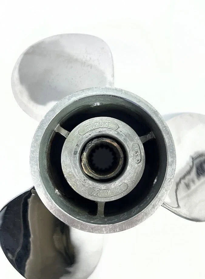 3X 14 X 22P Stainless Steel Propeller for Suzuki