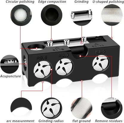 11-in-1 Pool Cue Tip Shaper Kit for Billiards Performance Enhancement