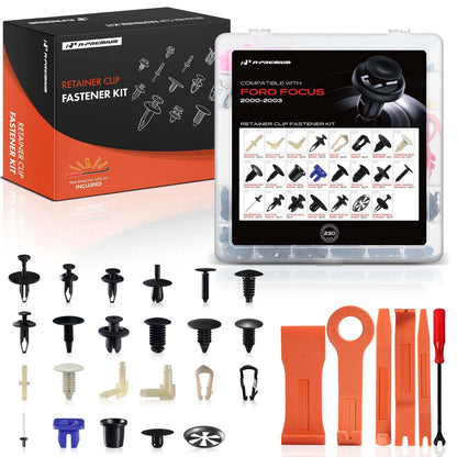Set of 4 Fasteners for Ford Focus (2000–2003) - Panel Retainer Vacuum Hose Connector