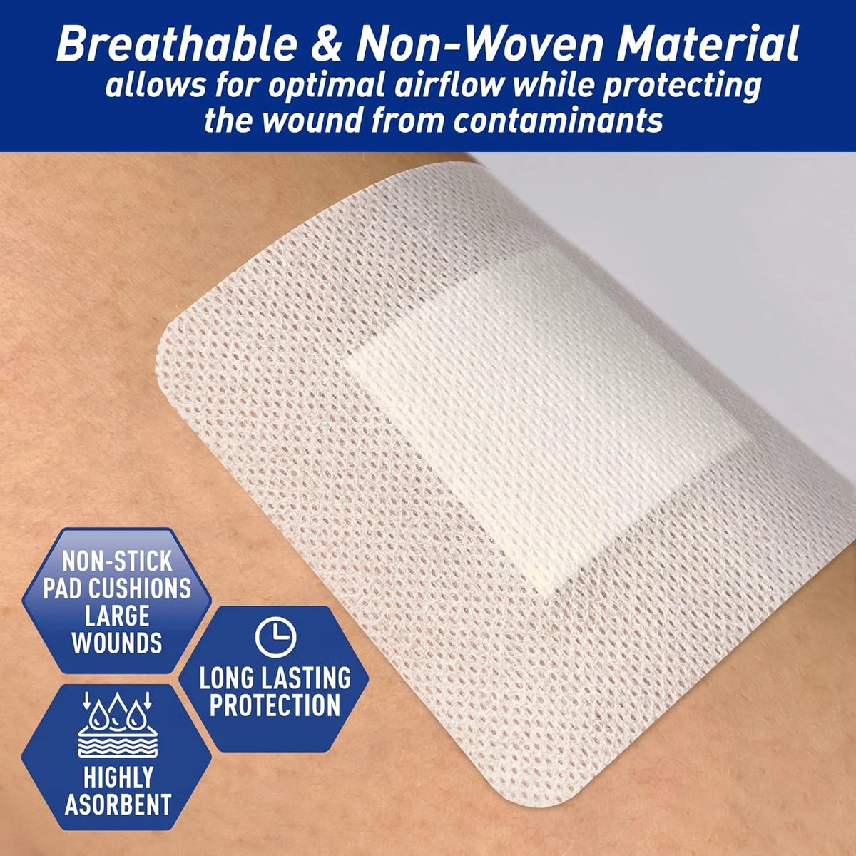 4" x 4" Bordered Gauze-Island Dressing for Medical Use