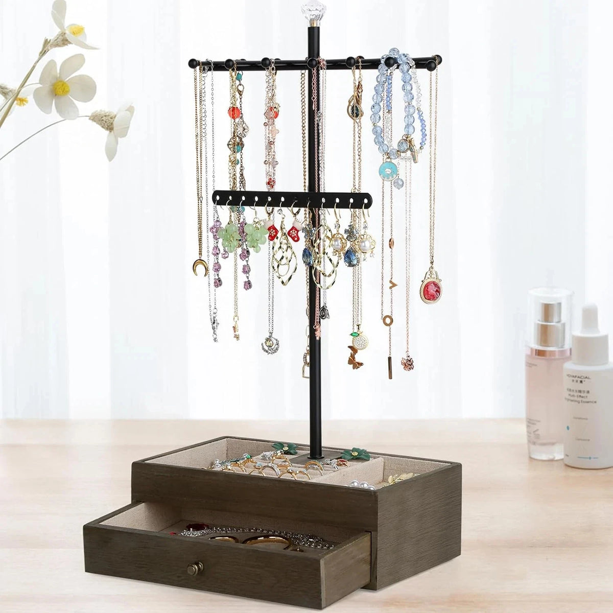 Jewelry Organizer Stand for Necklace Holder (3-Tier)