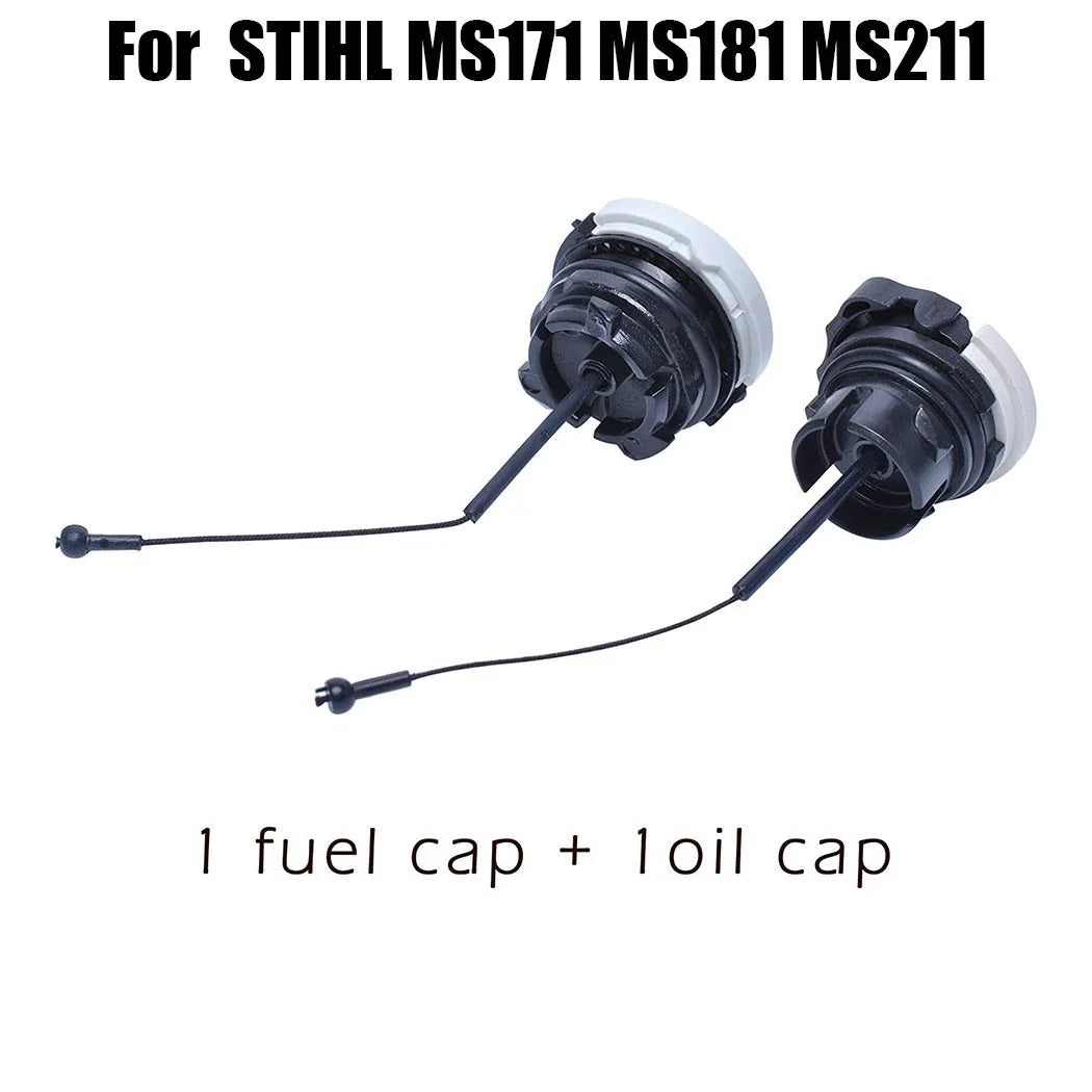Set of 2 Oil & Fuel Tank Caps for MS171 MS181 MS211 MS241 (Outdoor)