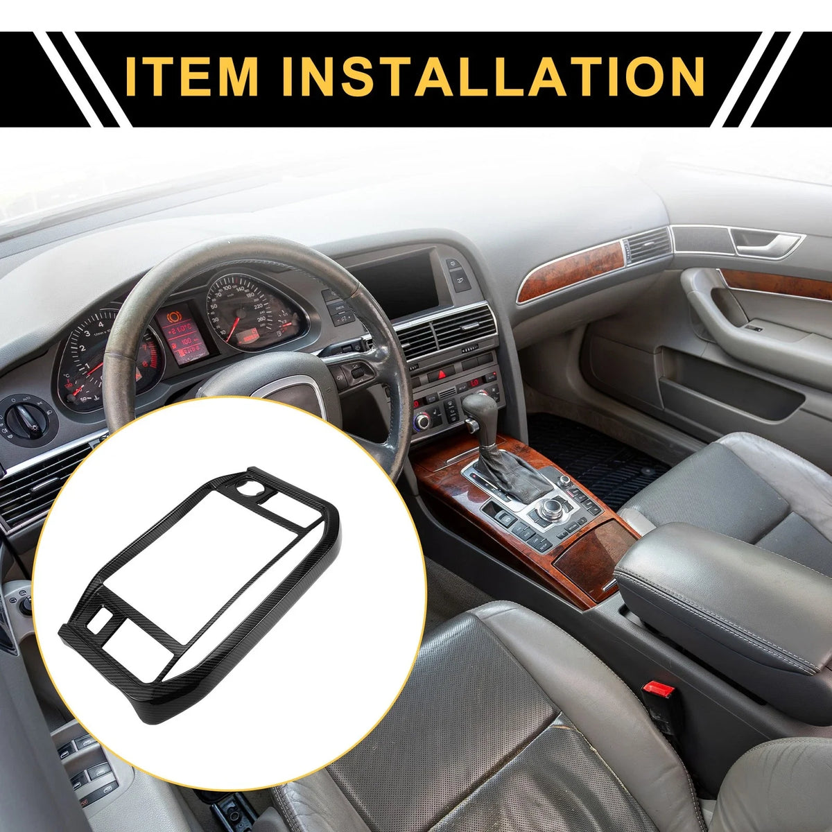 Set of 1 GPS Panel Sticker Cover with Knobs for Ford F-150 
