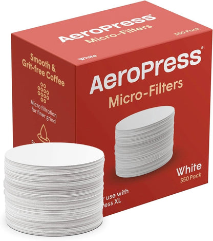 350 White Paper Filters for AeroPress Coffee Maker (1 Pack)