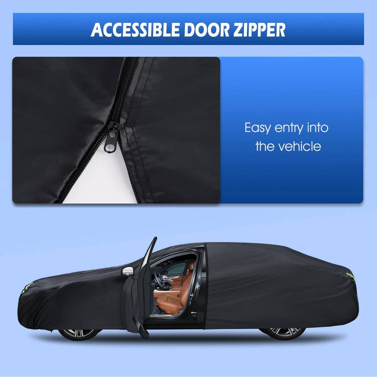 Universal Waterproof Car Cover for Dodge Charger, Lincoln (All Weather)