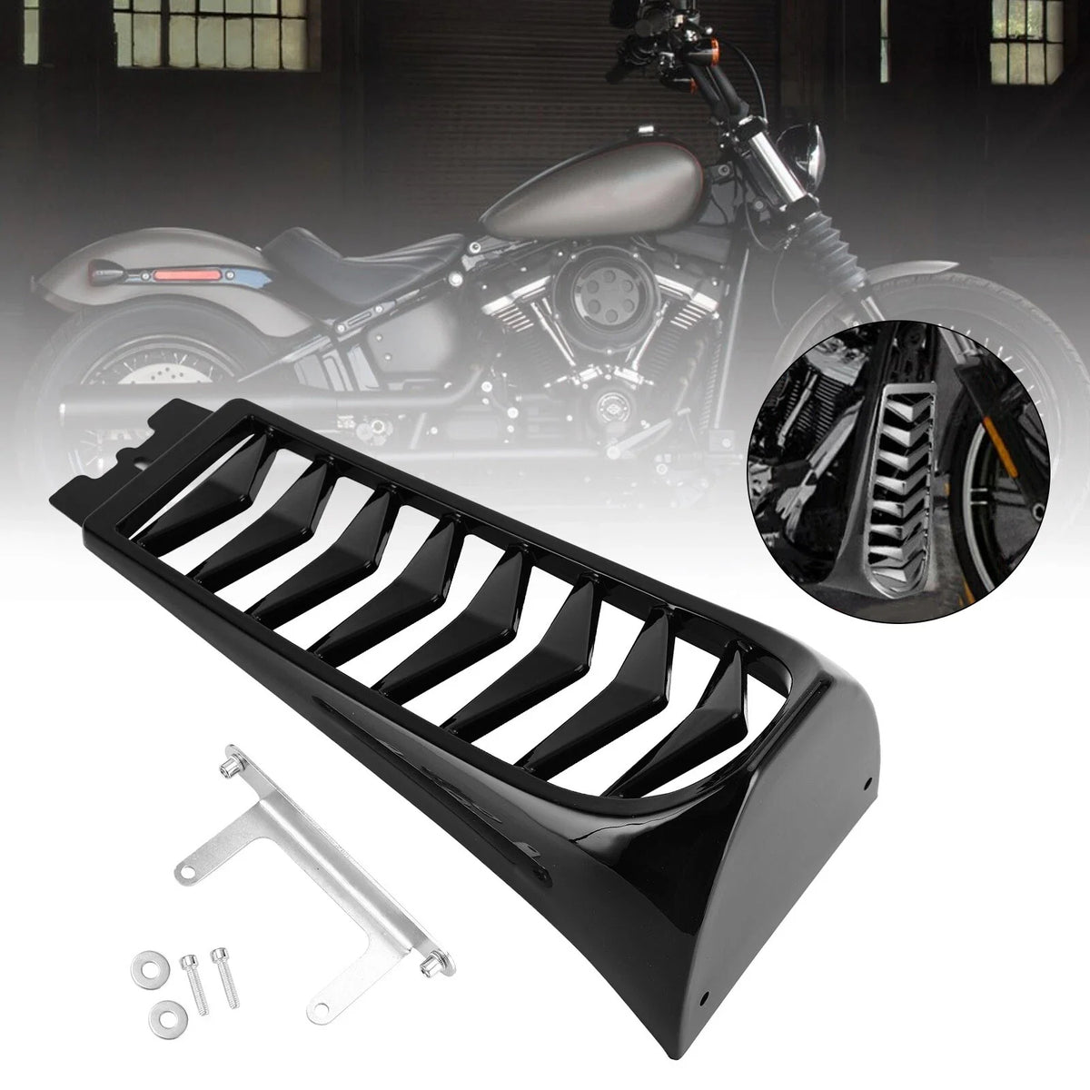 Front Chin Spoiler Lower Radiator Cover for Softail Breakout Fat Bob (2018–2021)