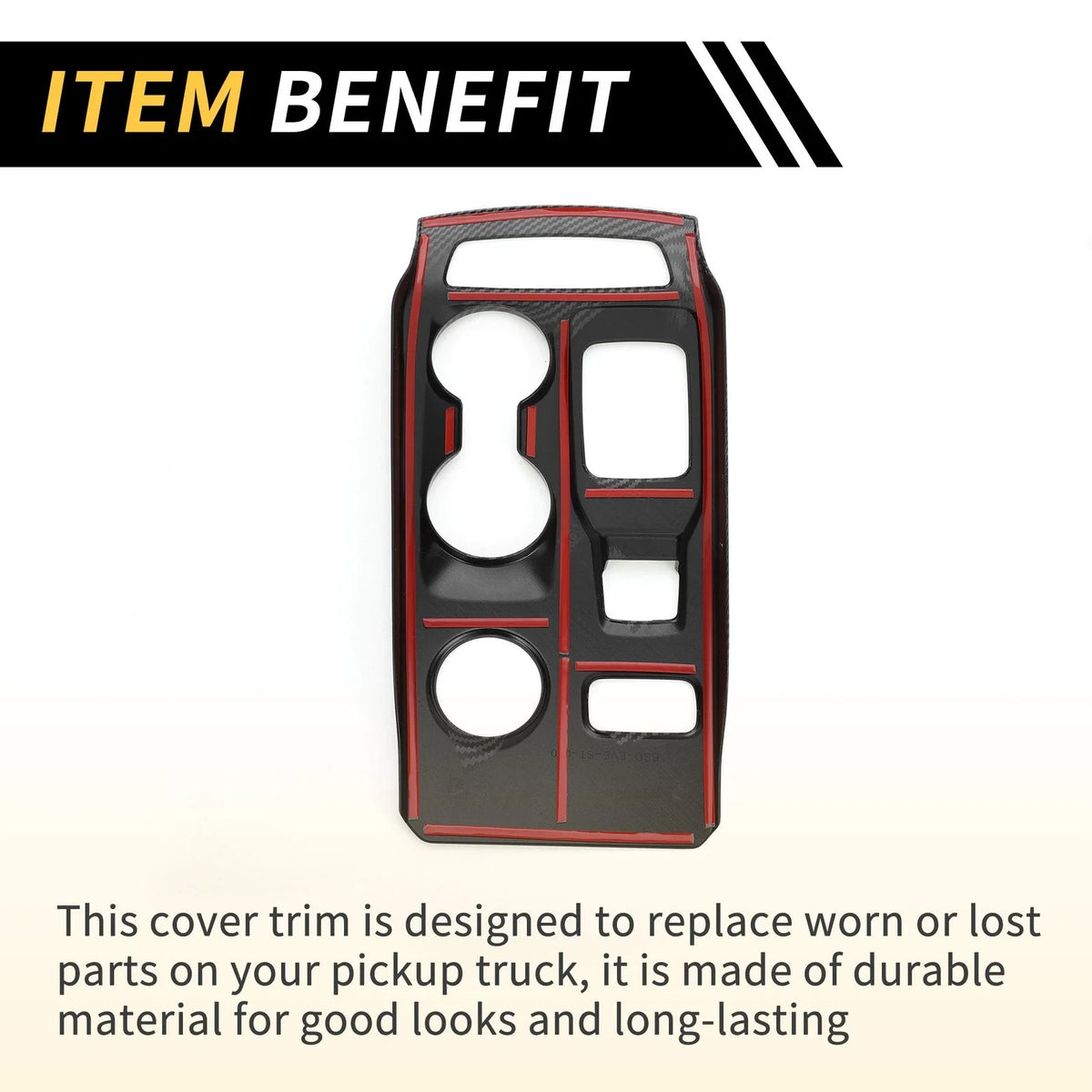 Carbon Fiber Gear Shift Frame Panel Cover Trim for Ford Ranger (2023–2024)