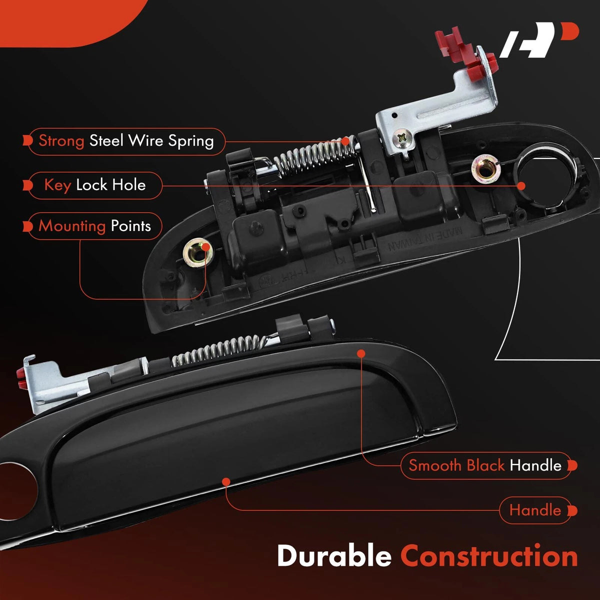 Front Right Exterior Door Handle for Kia Rio Rio5 (2006–2011) 82660-1G050, 826601G050