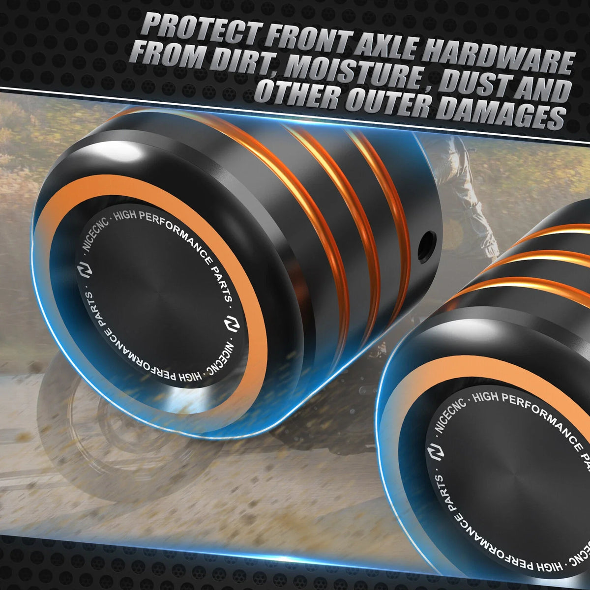 Front Wheel Axle Nut Cover Caps for Harley Sportster 883 (2004–2023)