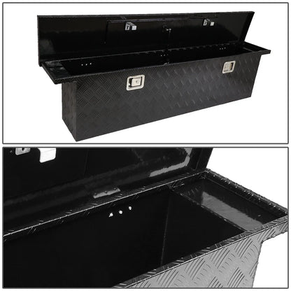 Aluminum Black Pickup Trunk Bed Tool Box for Trailer Storage (Fits Most Models)