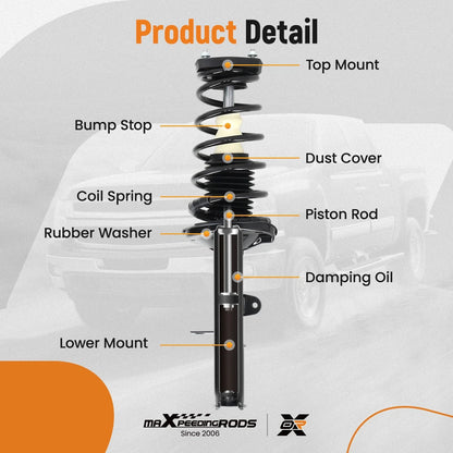 Rear Struts for Toyota Corolla (1993–2002), Chevy Prizm (1998–2002), GEO Prizm (1993–1997)
