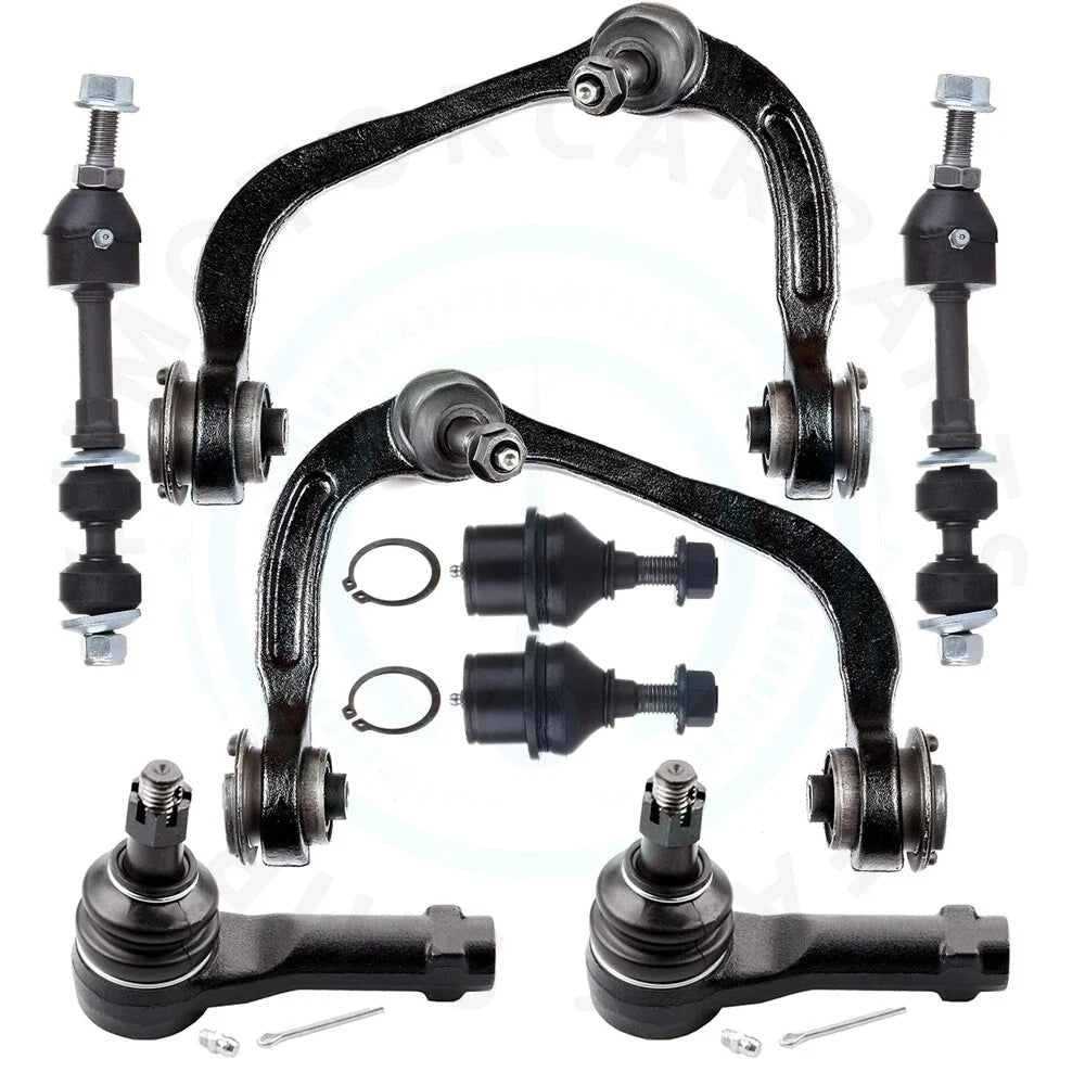 Set of 8 Front Upper Control Arms and Tie Rod Ends for Ford F-150 (2005–2008)