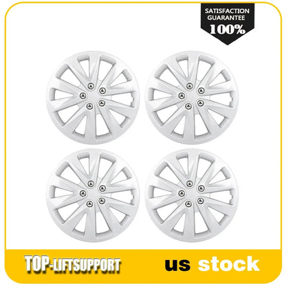 Set of 4 15" Wheel Hub Caps Full Rim Covers Silver Universal