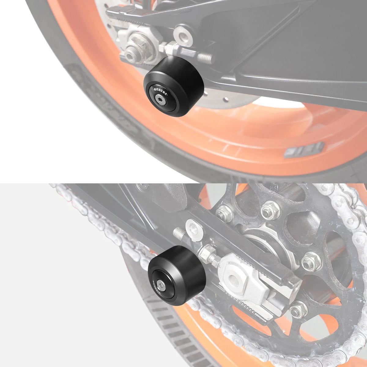 Rear Crash Bung Swing Crash Pad for KTM 390 Duke (2024) 390 RC (2022–2023)