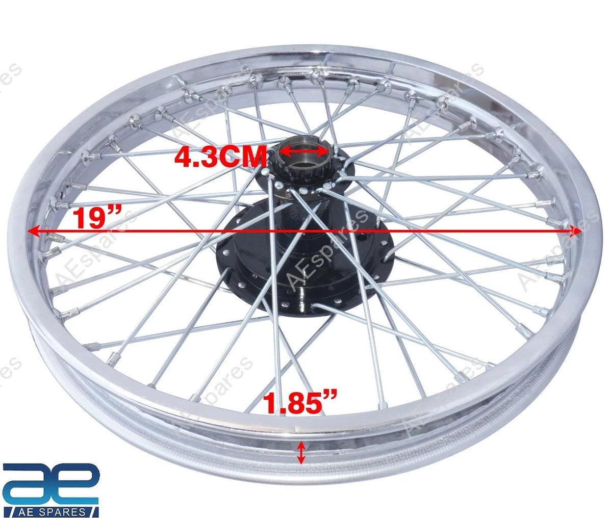 19" Rear Spoke Wheel Rim with Hub for Royal Enfield BSA