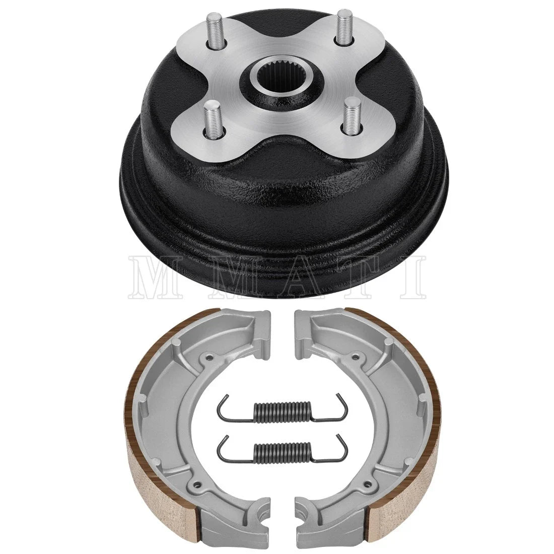Rear Brake Drum w/Shoes Kit for Yamaha Big Bear 350 Kodiak 400 (1998–2000) 4GB-2531E-00-00