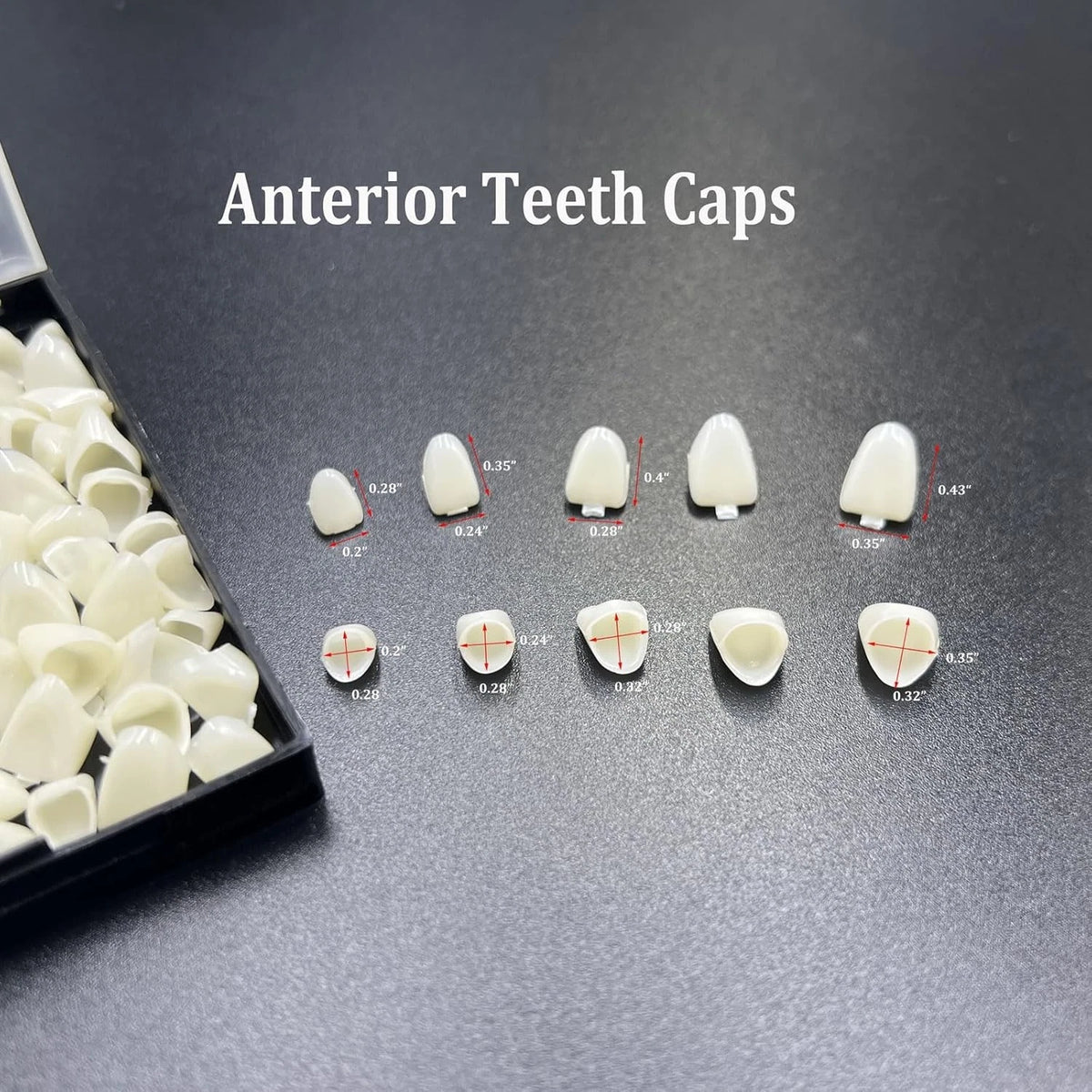 120 Pieces Fake Tooth Cap Crown Veneers for Anterior and Molar Posterior