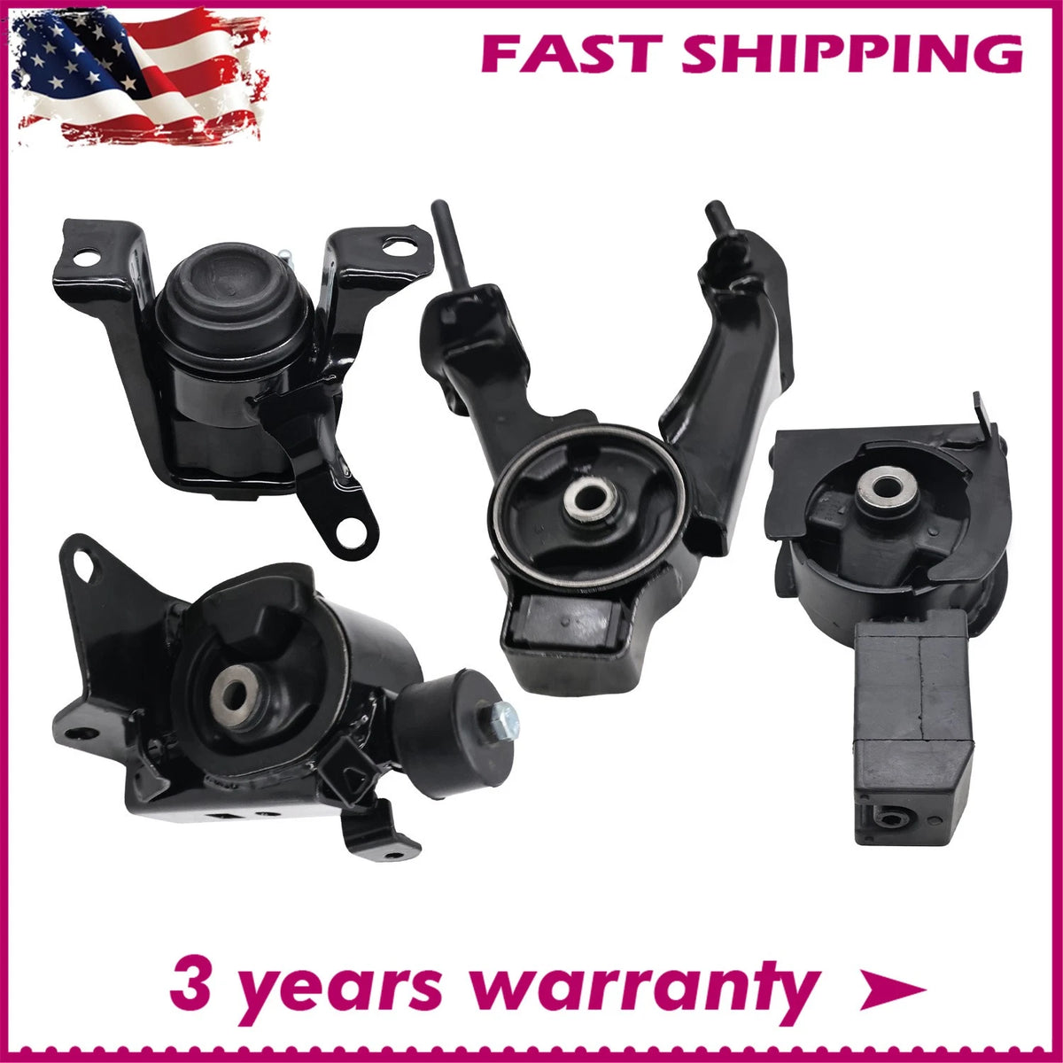 4X Engine & Trans Mount Kit for Toyota Corolla Matrix Vibe (2003–2008) 9155 9158 9163 9164 A4218 A4219 A4220 A4221