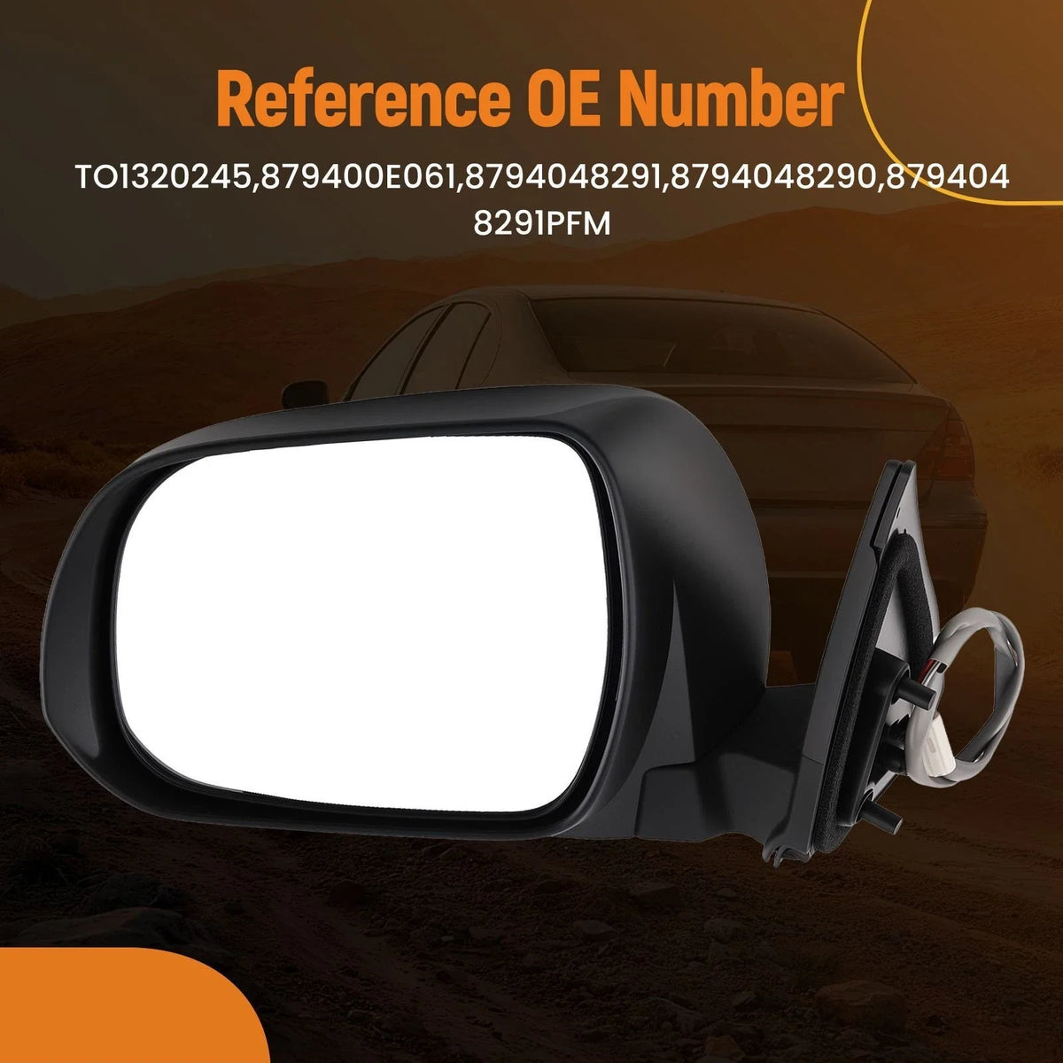 Left Side Mirror for Toyota Highlander (2008–2013) 879400E061 Manual Fold