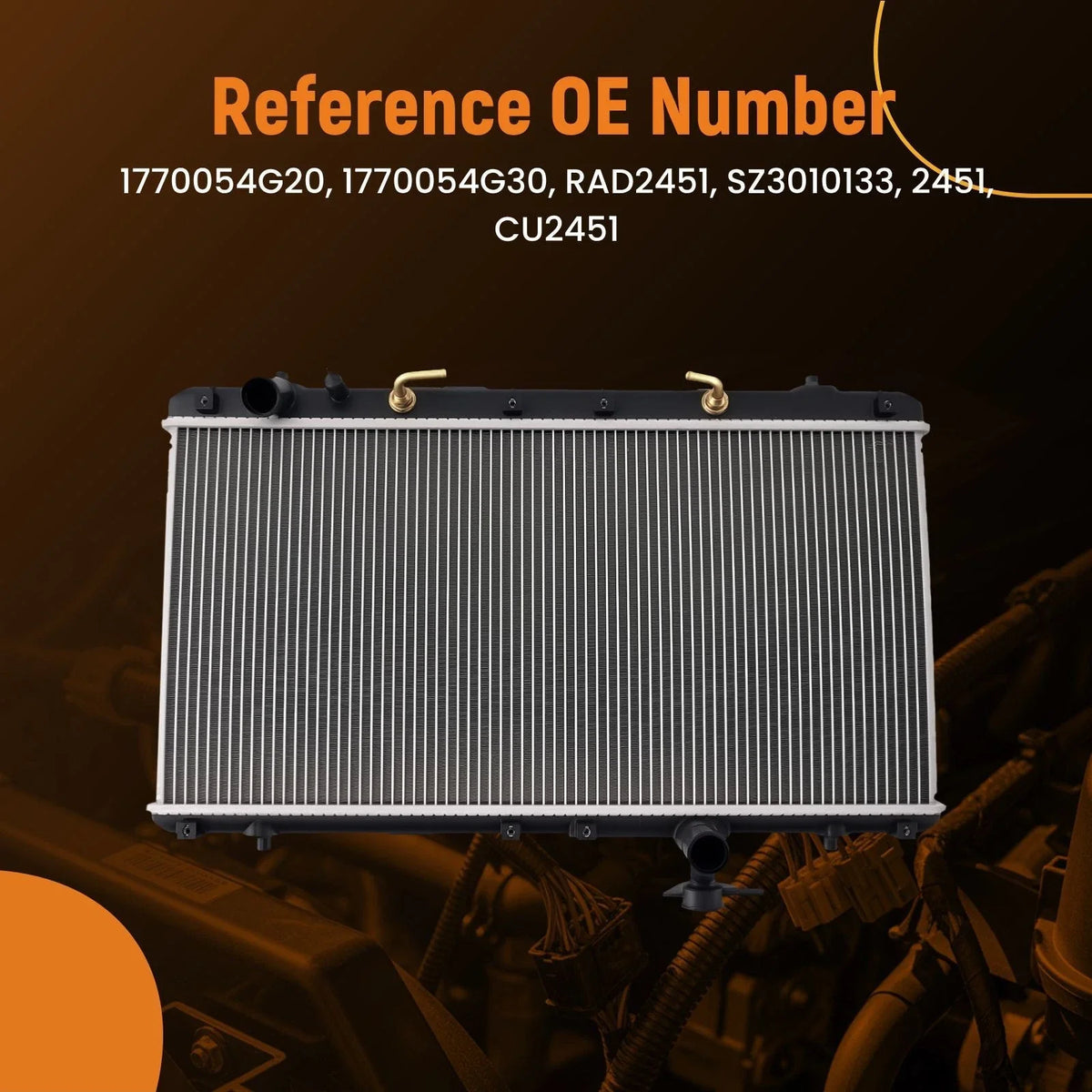 Coolant Radiator for Suzuki Aerio 2.3L (2006–2007) 1770054G20 Downflow