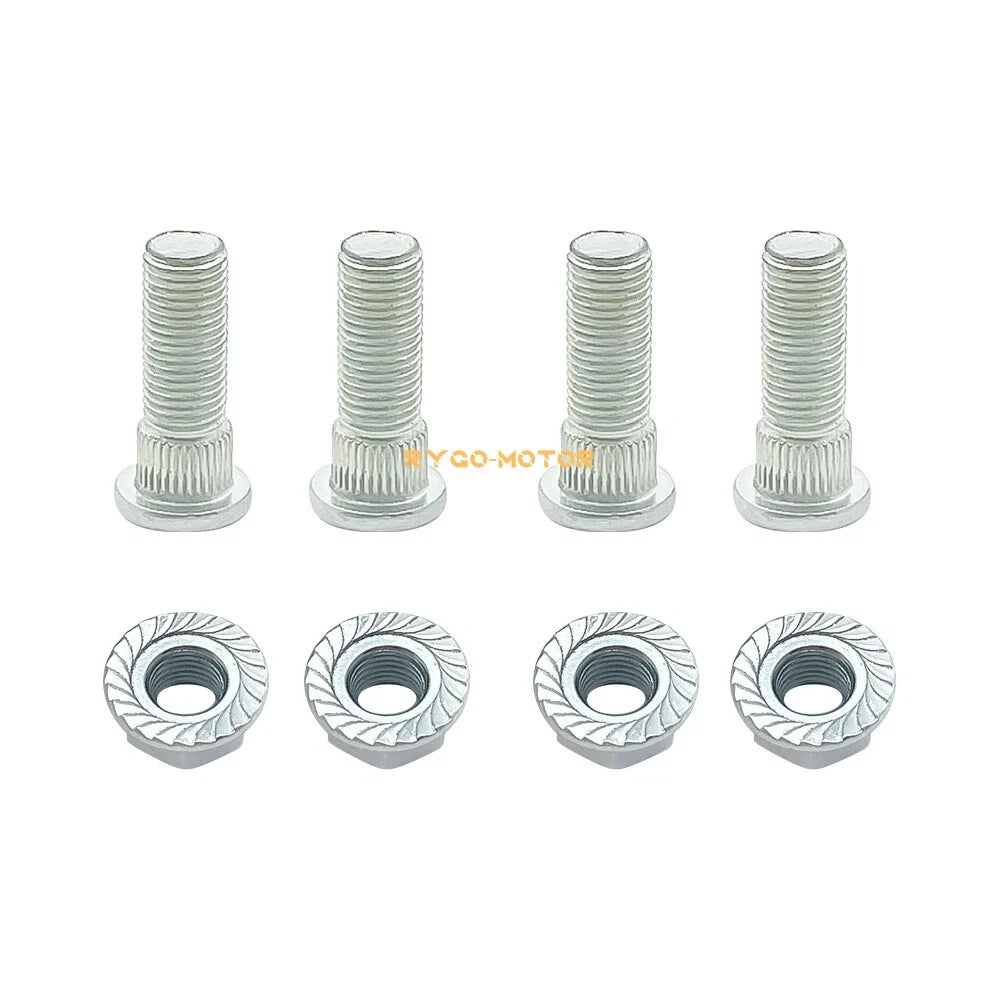 Set of 4 Front Wheel Studs & Nuts for Polaris Trail Blazer 250 330 Trail Boss 330