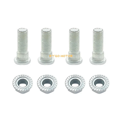 Set of 4 Front Wheel Studs & Nuts for Polaris Trail Blazer 250 330 Trail Boss 330