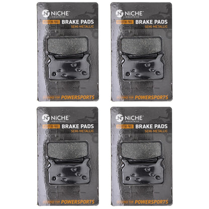 Set of 4 Brake Pads for Harley-Davidson Tour Glide Electra (Rear Semi-Metallic) 519-KPA2428D, 43957-86F