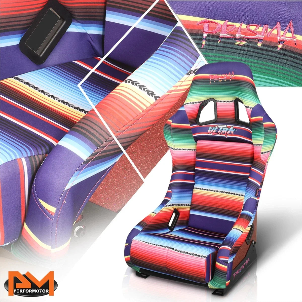 NRG FRP-303-Mexicali Racing Bucket Seat for Universal Fit (Custom Design)