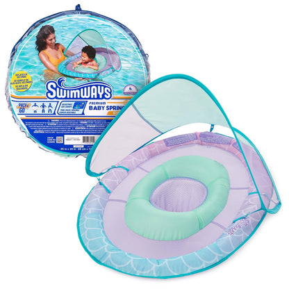 SwimWays Baby Spring Float for Pool with Canopy (One Size)